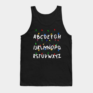 Alphabet ABCs Learning Stranger Lights Boys Girls Xmas Gift Tank Top